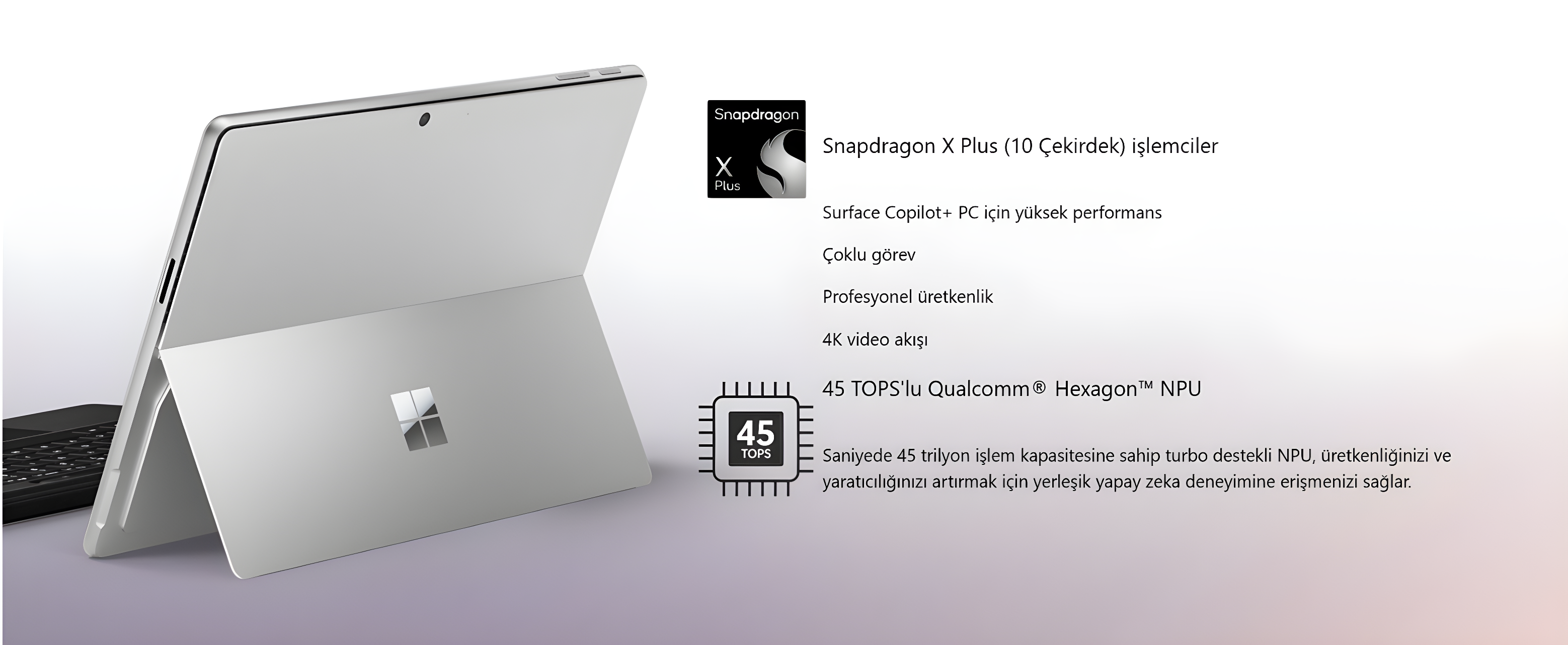 Microsoft Surface Pro Copilot+ PC (11th) – Snapdragon X Plus Fiyatı