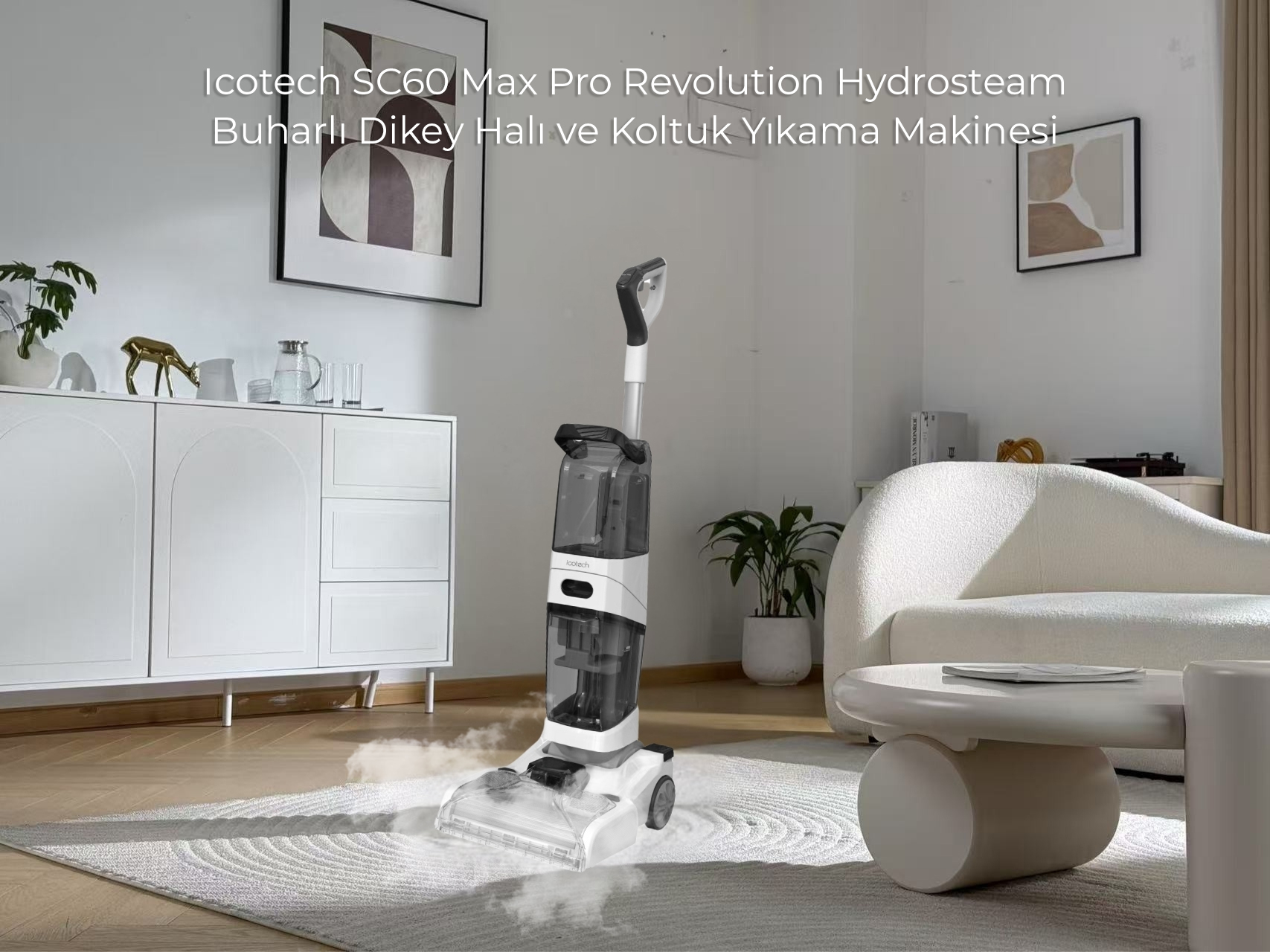 Icotech SC60 Max Pro Buhar Fonksiyonlu Dikey Halı Yıkama Koltuk Yıkama