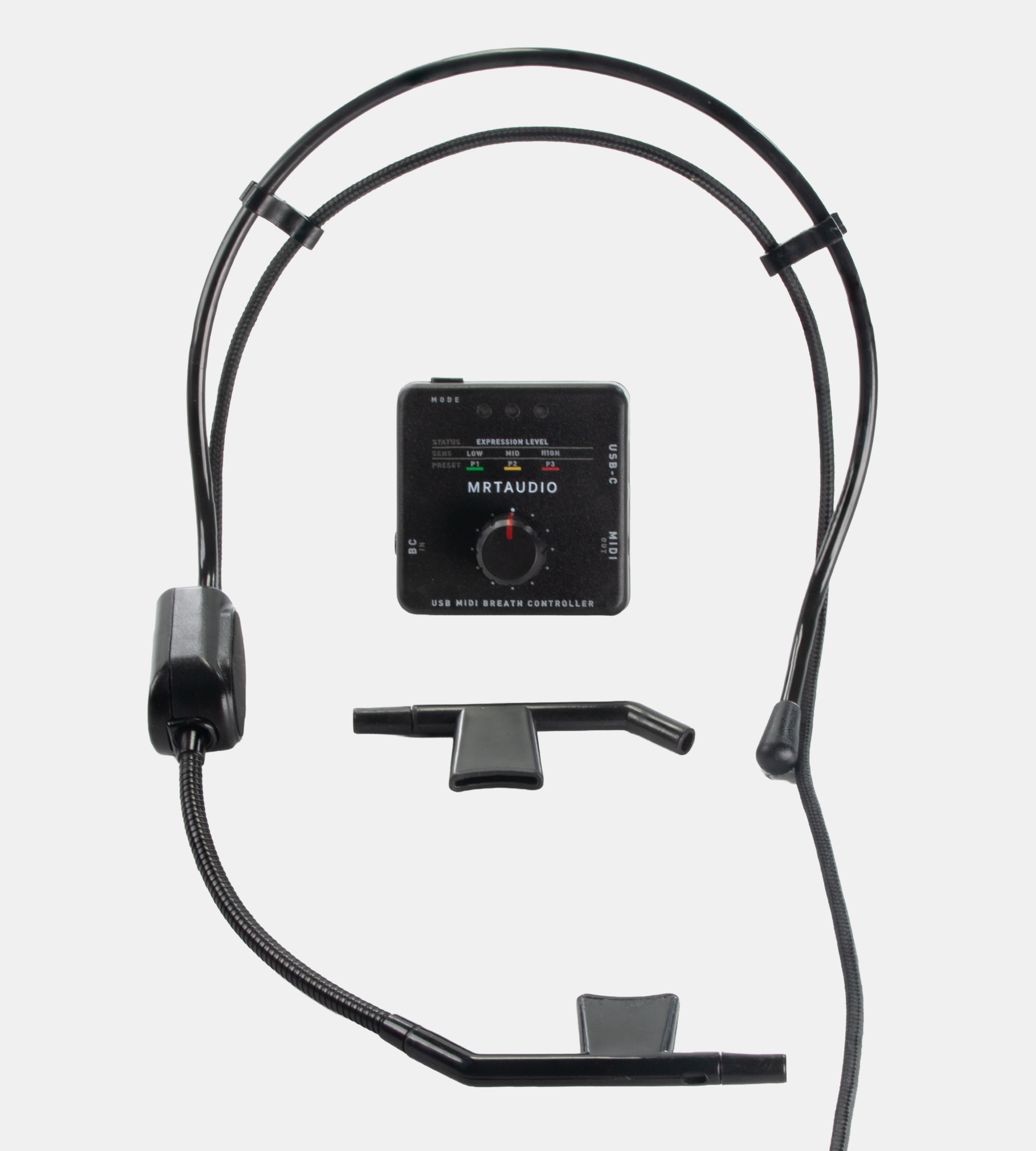 MRTAUDIO Standard USB MIDI Breath Controller ve Breath Headset complete set