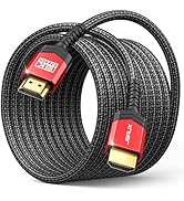 JSAUX 8K HDMI Cable 2.1 15FT 2-Pack 48Gbps 8K & 4K Ultra High Speed Cord (4K@120Hz) eARC HDR10 HD...