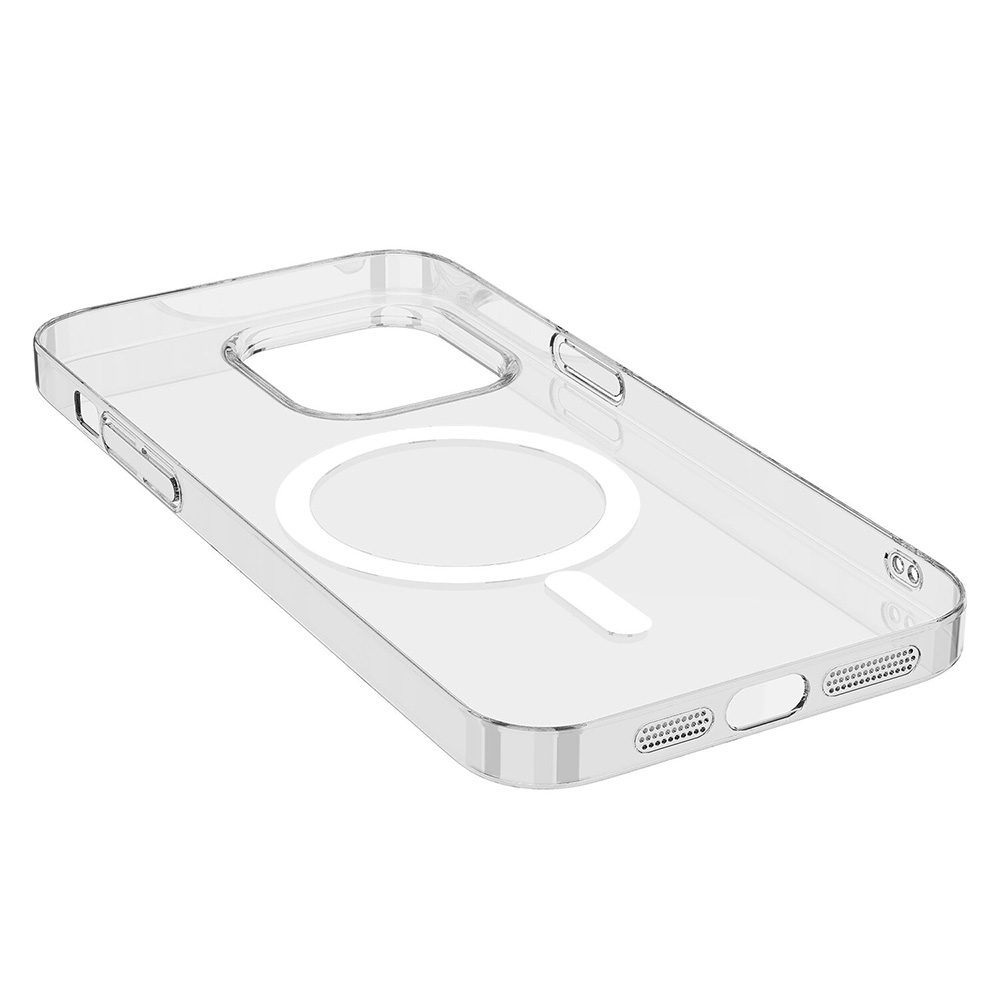 Apple iPhone 15 Plus Kılıf Zore M-safe Şarj Özellikli Şeffaf Tek Kamera Çerçeveli Porto Kapak - 3