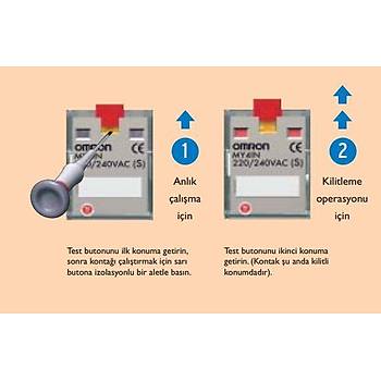 MY2IN 24VAC 10A 2CO Kontaklı Röle OMRON