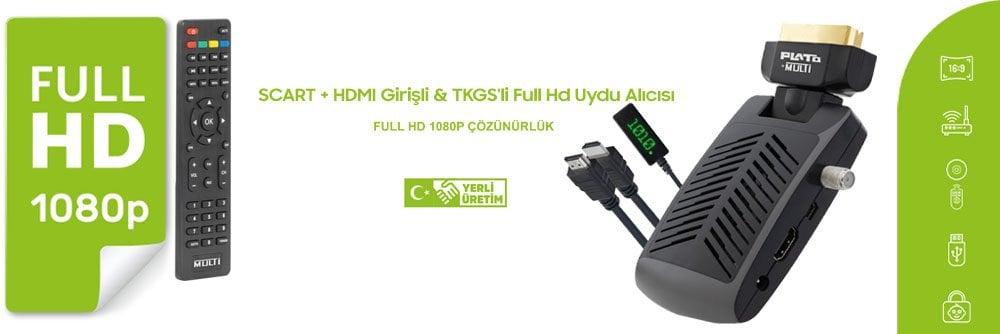 Plato Multi Scart HD Uydu Alıcısı