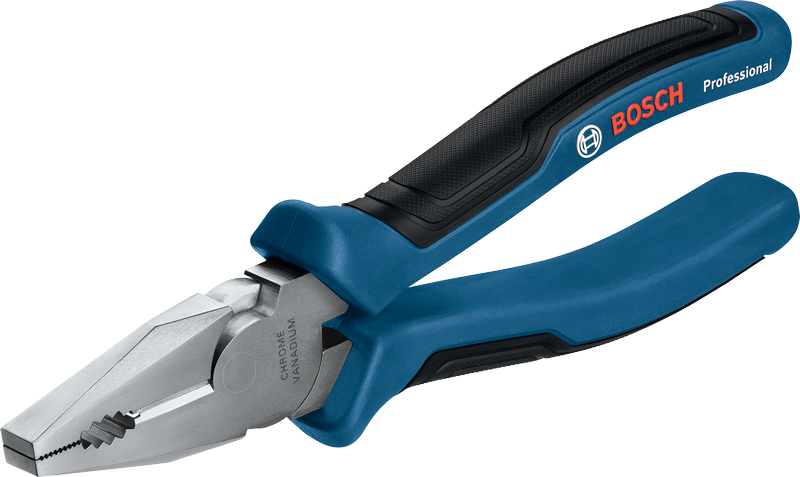 Bosch ergonomik mavi saplı üniversal pense.