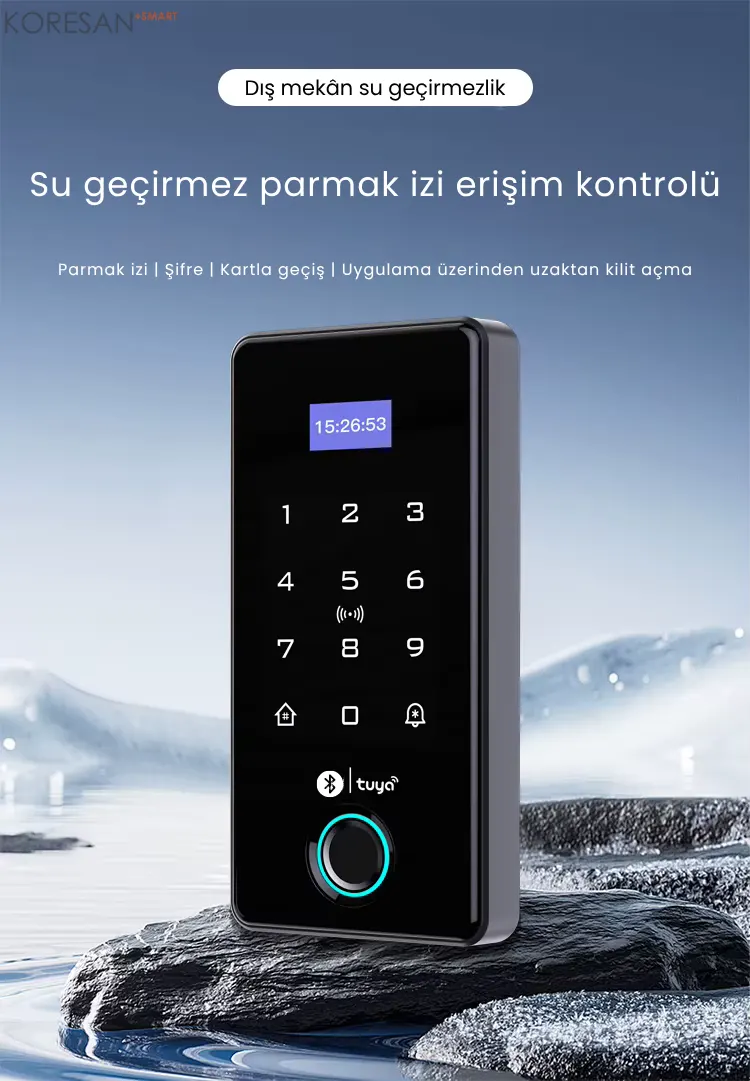 AC-100 Tuya Bluetooth Parmak İzli Akıllı Geçiş Sistemi IP67 dış mekân su geçirmez erişim kontrol cihazı