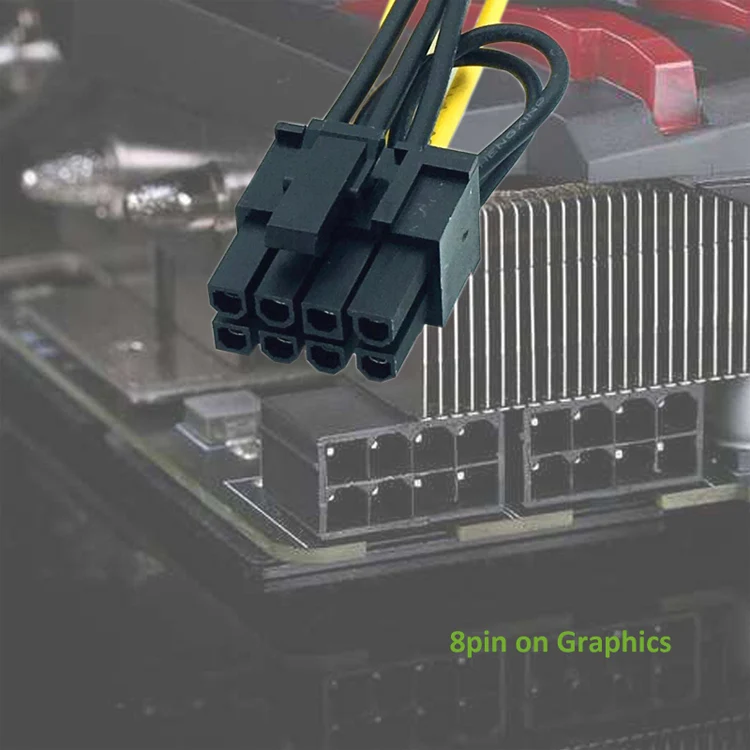Cable PCI-E PCIE 6p to 2 Port Dual 8pin 6+2p (6)
