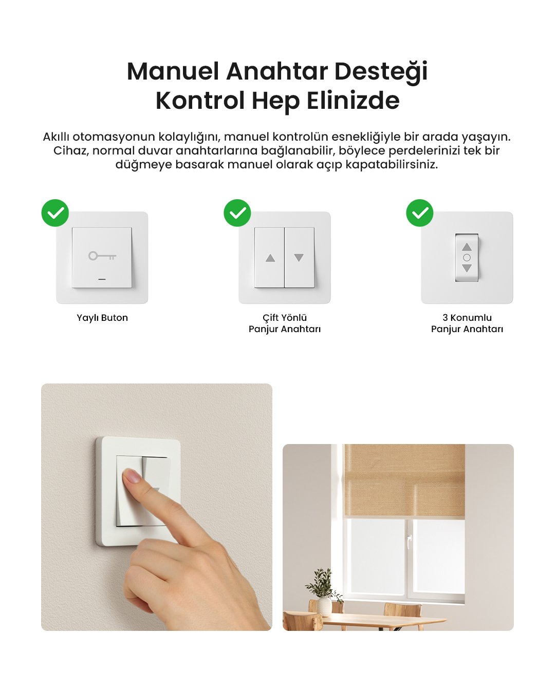 SONOFF Zigbee Mini-ZBRBS Akıllı Panjur Kontrol Rölesi