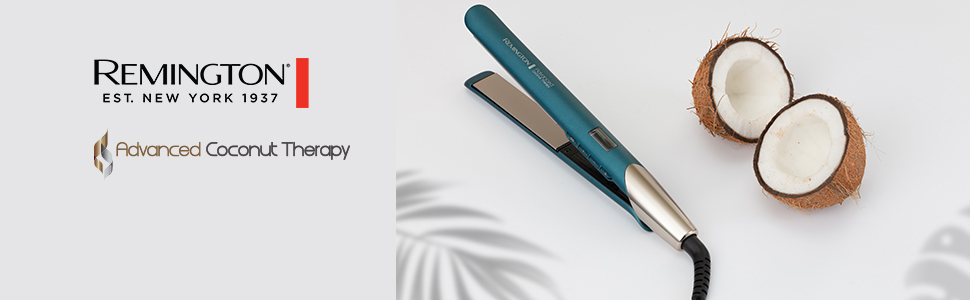 Remington, S8648, Saç Düzleştirici, Straightener, Advanced Coconut Therapy, 110mm Plaka, 110mm Plate