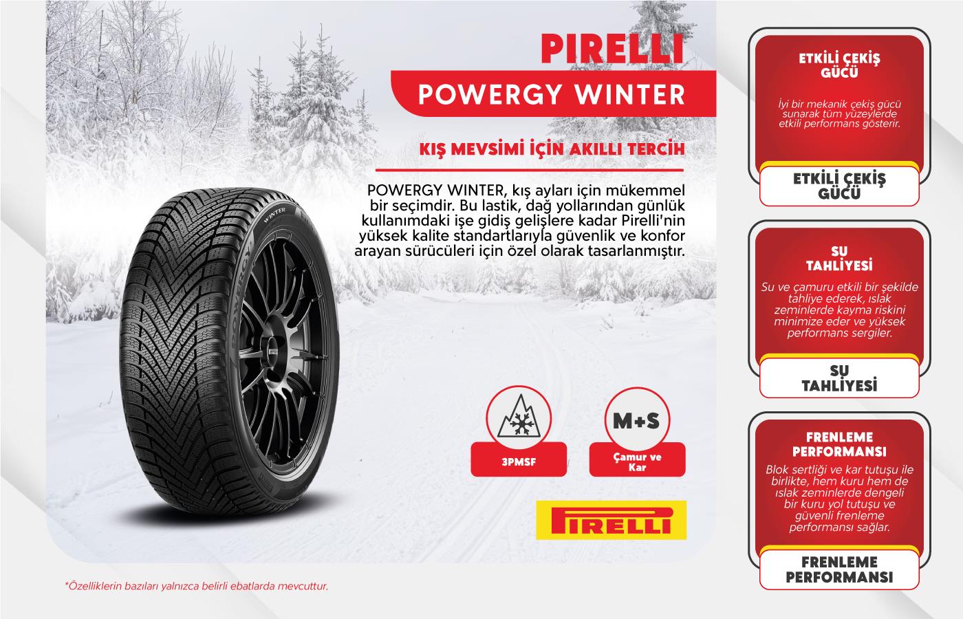Pirelli 235/50 R19 103V Xl Powergy Winter Oto Kış Lastiği Fiyatı