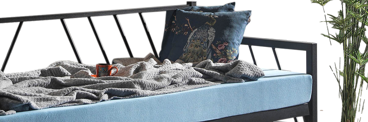 Glory Daybed Tek Kişilik Siyah Sedir Metal Karyola