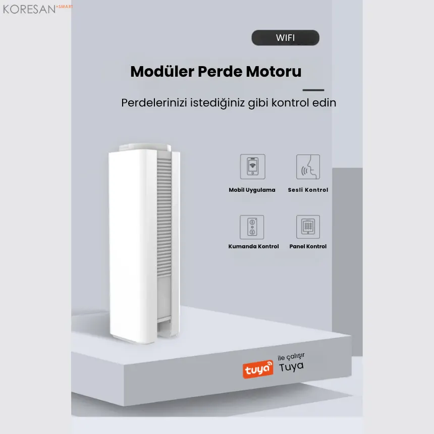 WiFi Tuya Akıllı Yana Kayar Motorlu Perde Ray Seti modüler perde motoru ve akıllı kontrol özellikleri