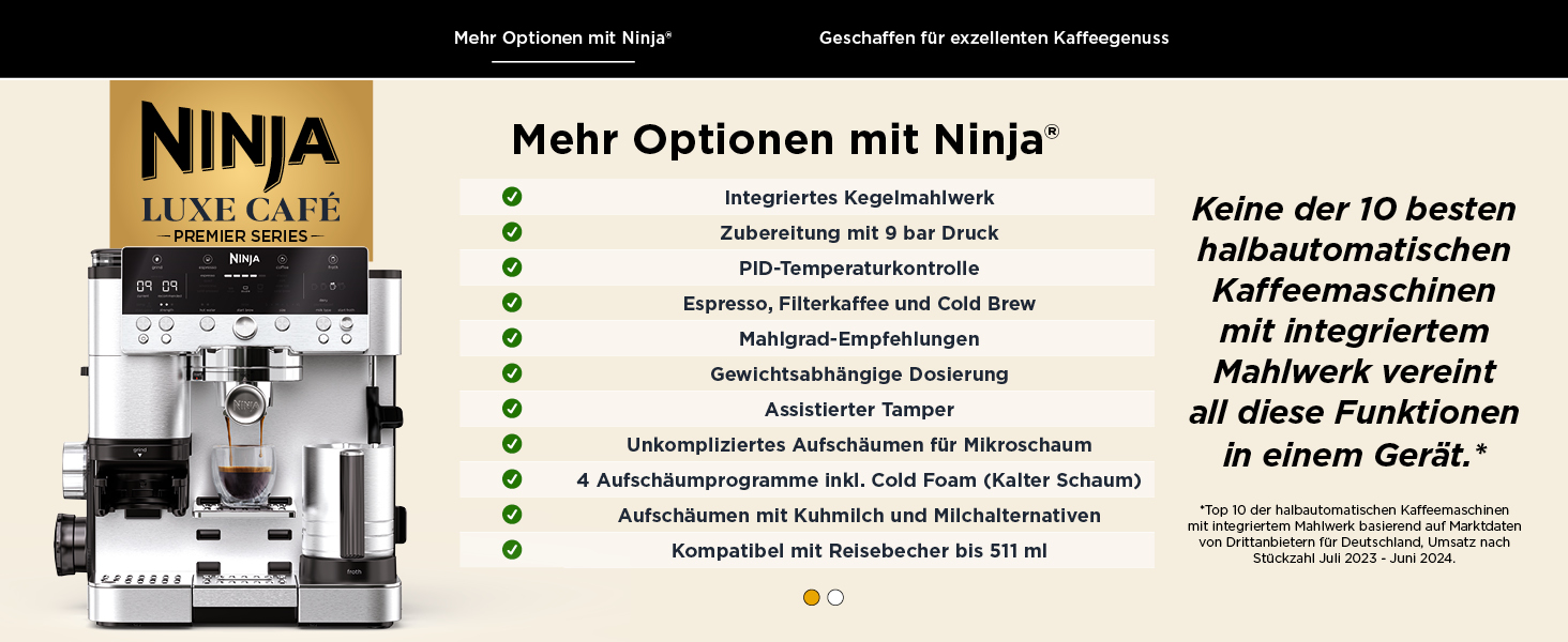 Ninja Luxe Premier 3-in-1 Coffee Maker ES601EU
