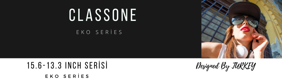 Classone BND304 Eko2 Serisi Laptop Notebook Çantası-15.6 inch Uyumlu-Gri