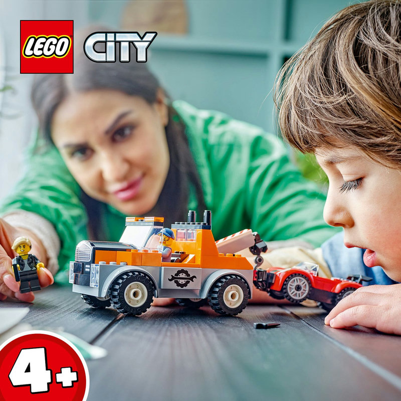 4 yaş ve üzeri için LEGO® City çekici kamyon seti