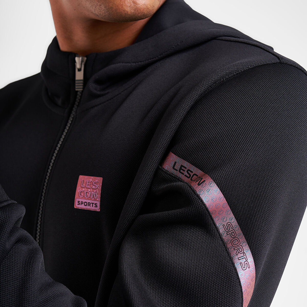 Erkek Fermuarlı Kapüşonlu Sweatshirt 25N-1128