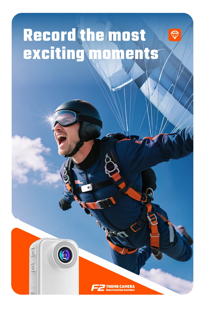 Spor Kaydı, Çekim, Aksiyon Kamerası, Evcil Hayvan Mini Kamerası, Cep Mini Vücut Kamerası, Vlog Kamerası için Taşınabilir 1080P Başparmak Kamerası