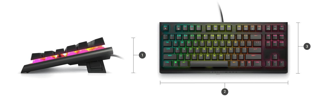Alienware AW420K TKL RGB Cherry MX Red Klavye a5
