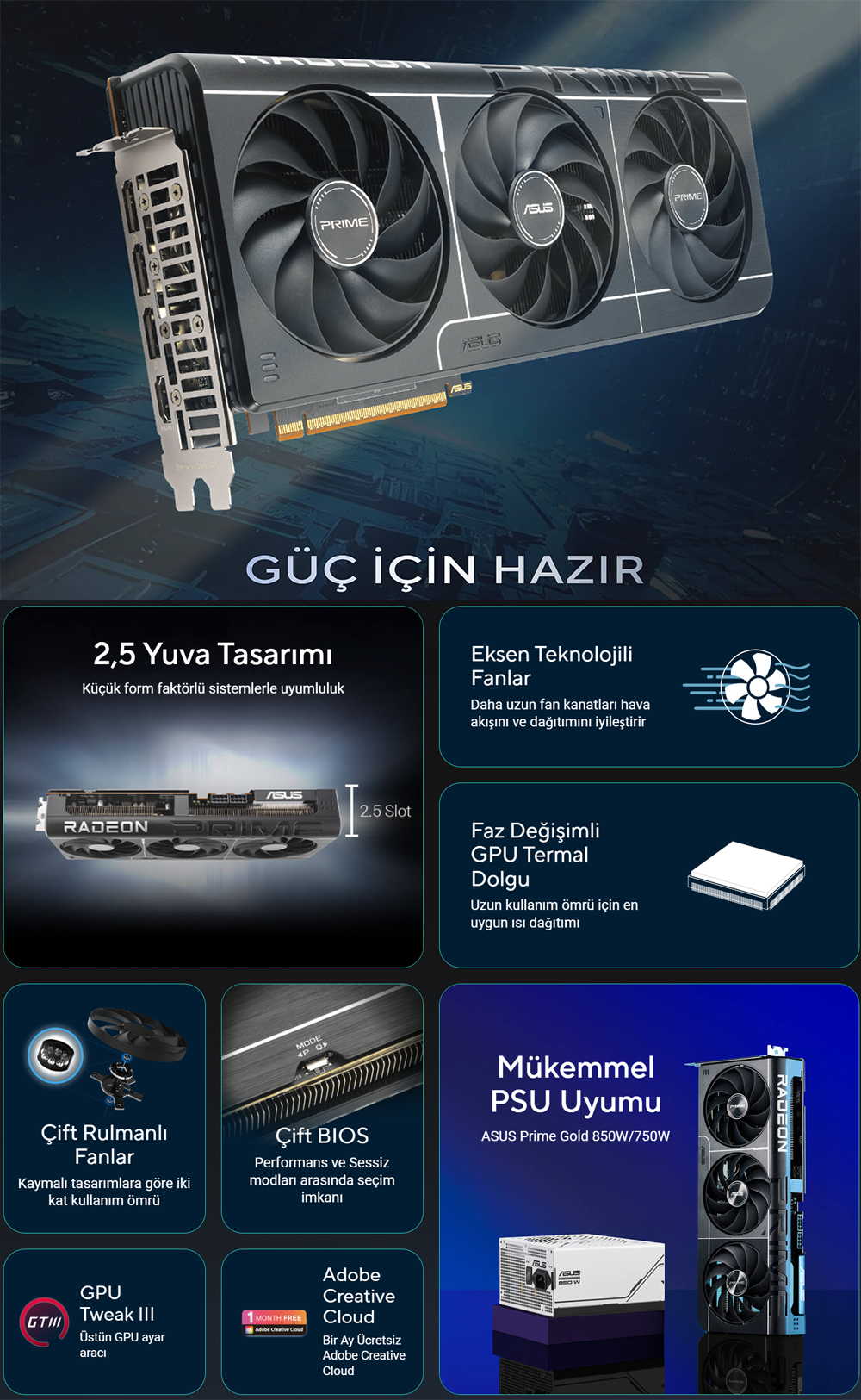 ASUS Prime Radeon™ RX 9070 OC Edition 16GB GDDR6
