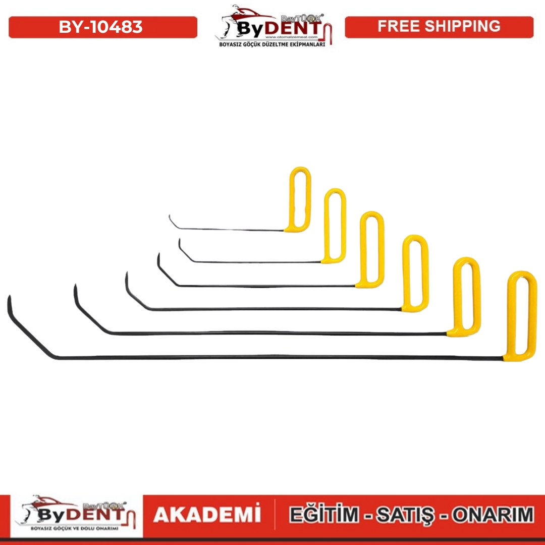 pdr, tools, göçük, düzeltme, kuşak arası, boyasız göçük, boyasız göçük düzeltme, pdr tools, otomalzemeal, bydent, göçük düzeltme ekipmanı,