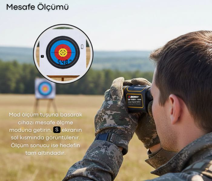 SW-1000A Profesyonel Teleskop Mesafe Ölçer
