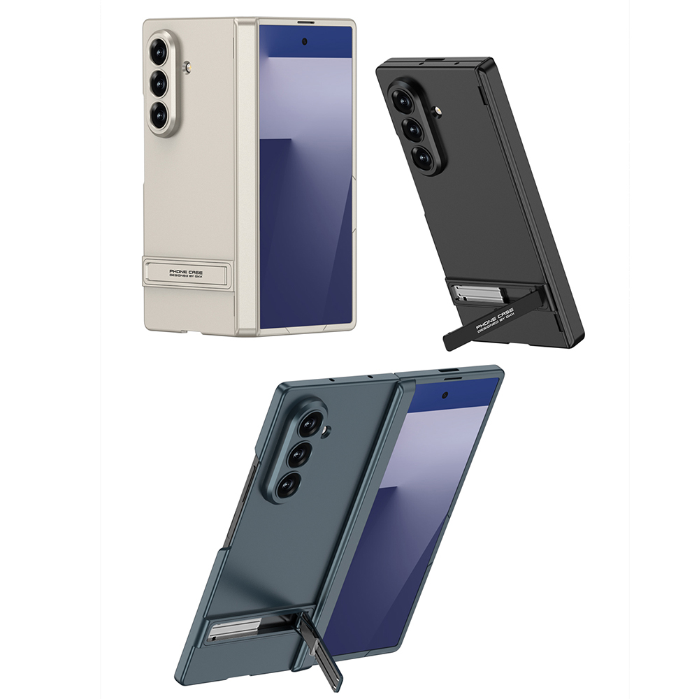 Galaxy Z Fold 7 Kılıf Zore Kıpta Standlı Kapak - 7