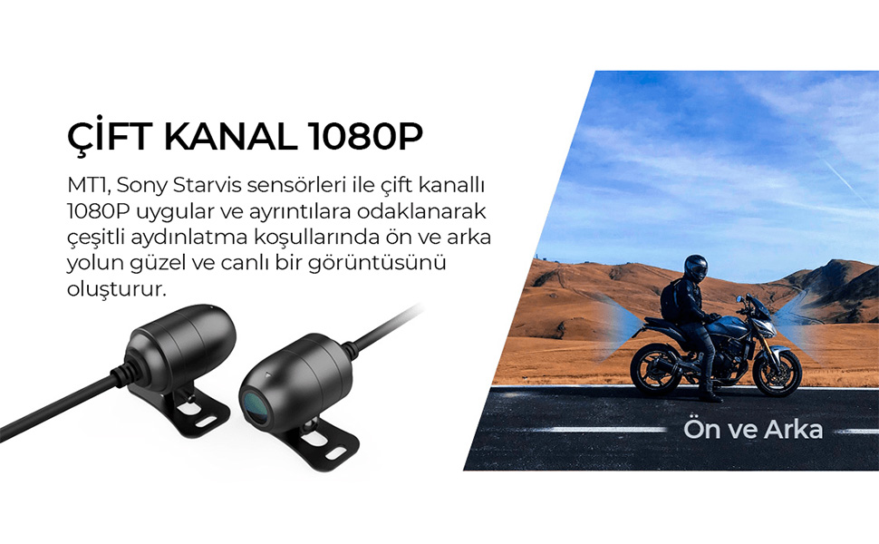 Viofo,MT1,Motosiklet kamerası,Wifi,GPS,Bisiklet,Yahama