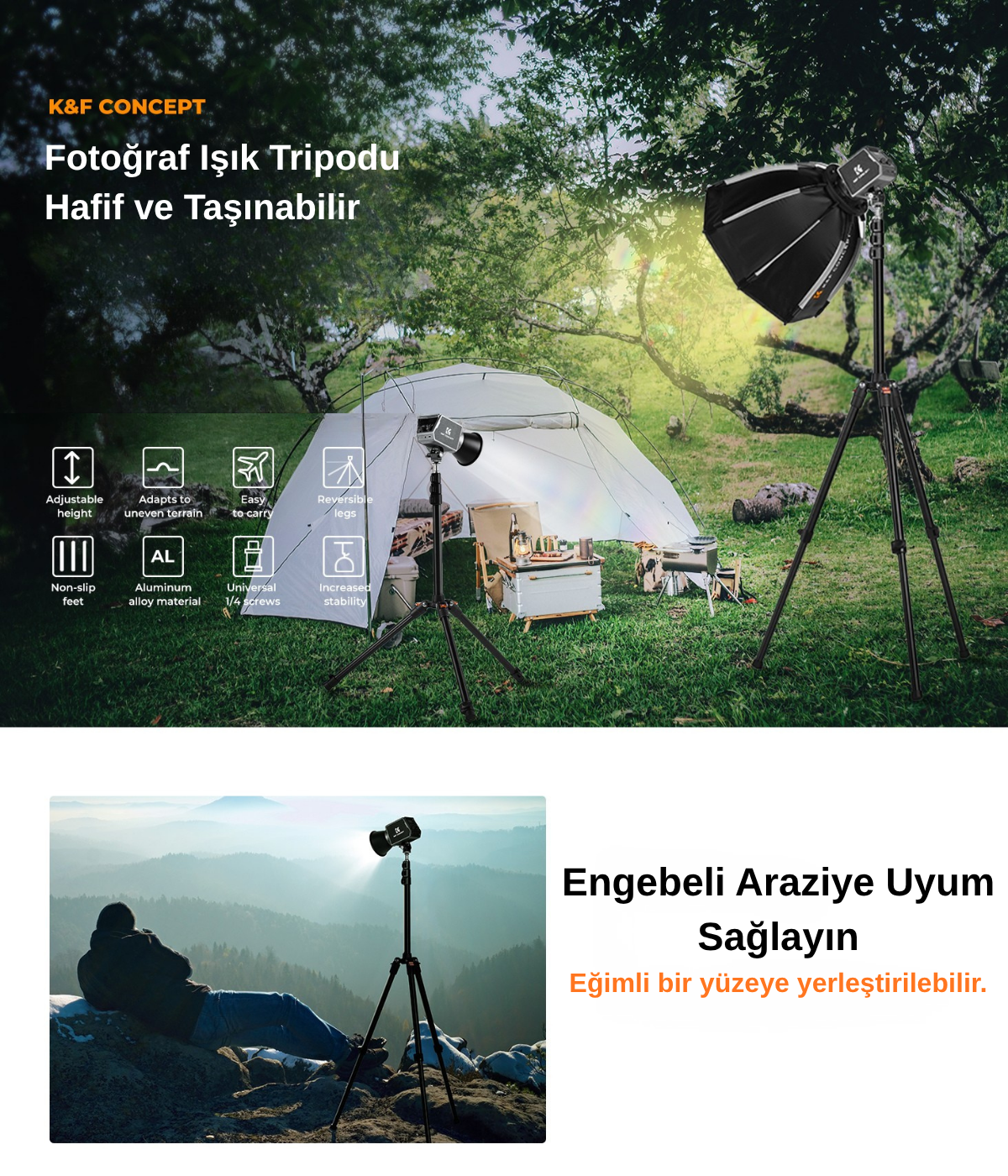 200cm Alüminyum Katlanabilir Işık Tripod (3)
