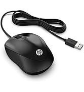 HP 1000 Kablolu Fare, Kablolu, Hassas Sensör, 1200 DPI, 3 Düğme, Kaydırma Tekeri, ABD Kablosu...