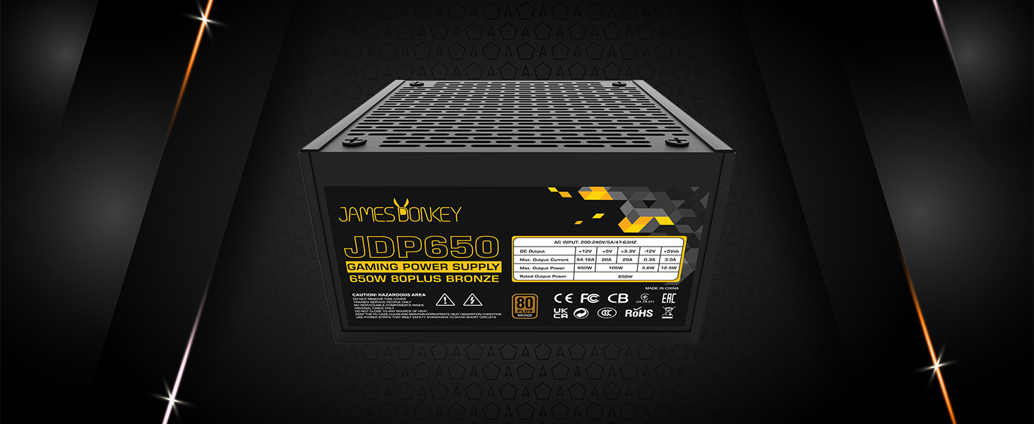 James Donkey JDP650 APFC 12CM 650W Bronze 80+ Power Supply