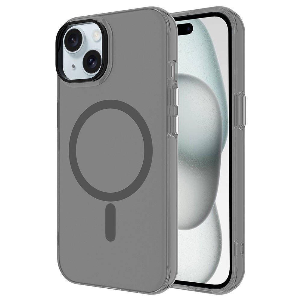 Apple iPhone 15 Plus Kılıf Zore M-safe Şarj Özellikli Buzlu Transparan C-Pro Sert Kapak - 2