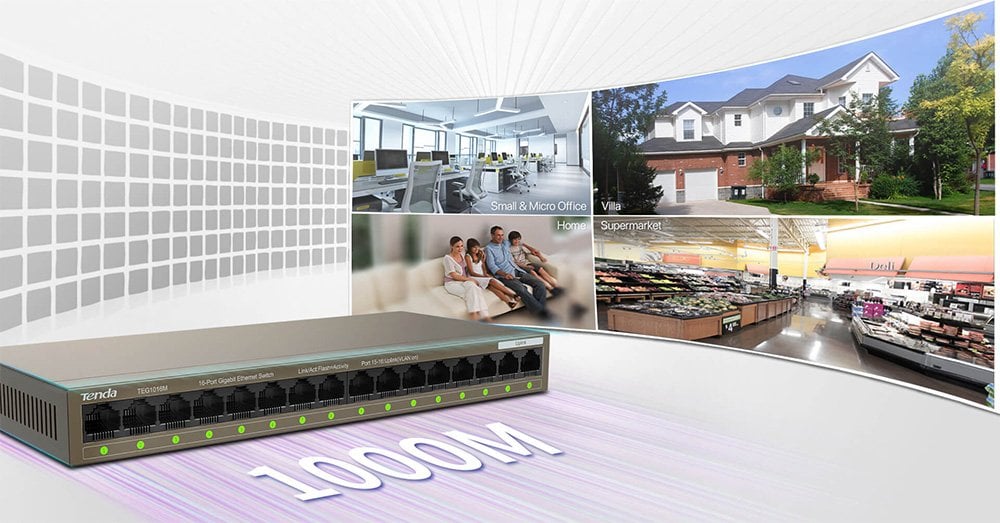 Tenda TEG1016m 16 Port 10/100/1000 Gigabit Switch
