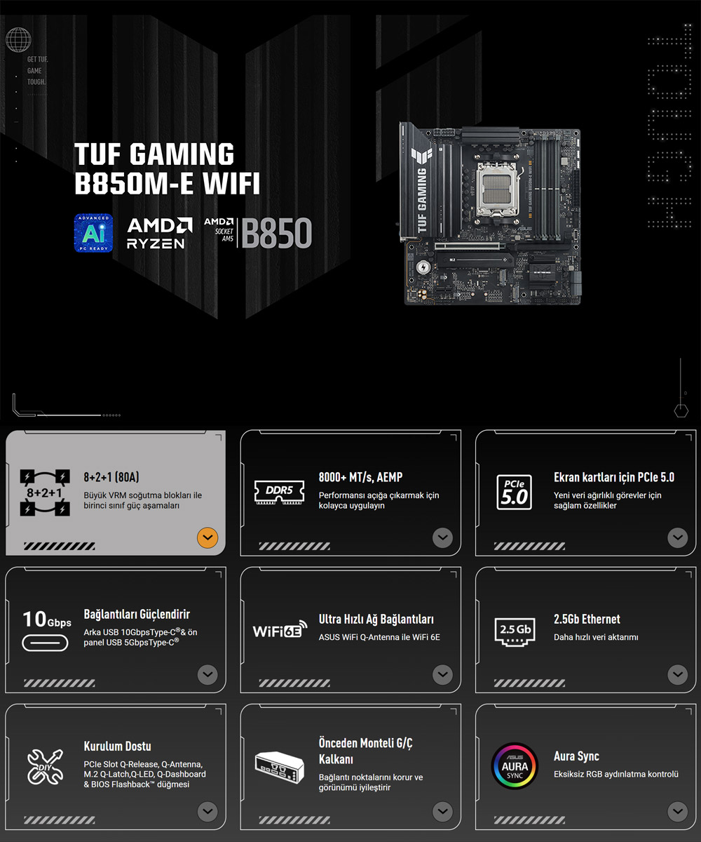 TUF GAMING B850M-E WIFI