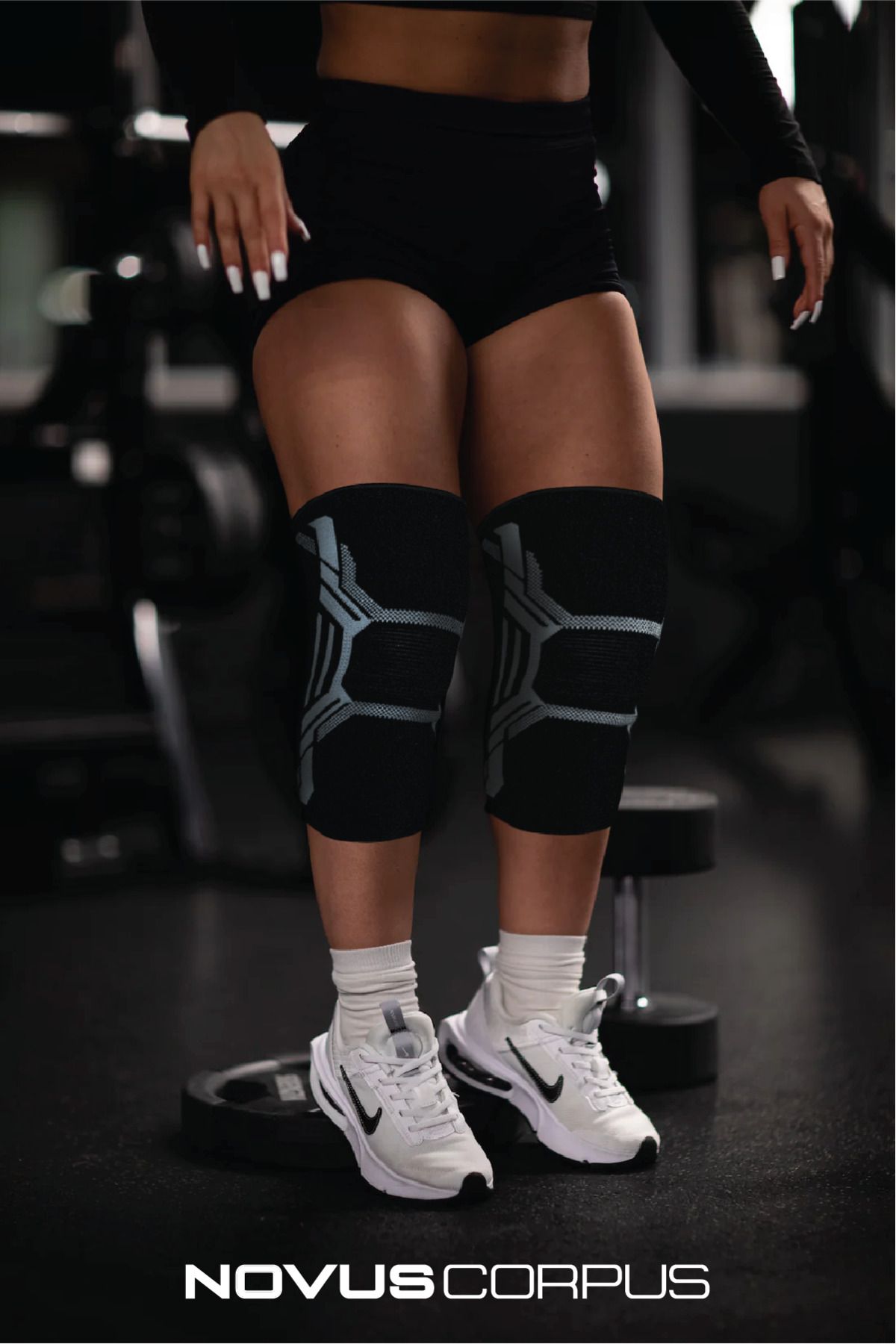 NOVUS CORPUS NO CO 2'li Fitness Spor Dizlik Unisex Knee Sleeve Spor Antrenman Destek Koşu GYM Ortopedik Dizlik