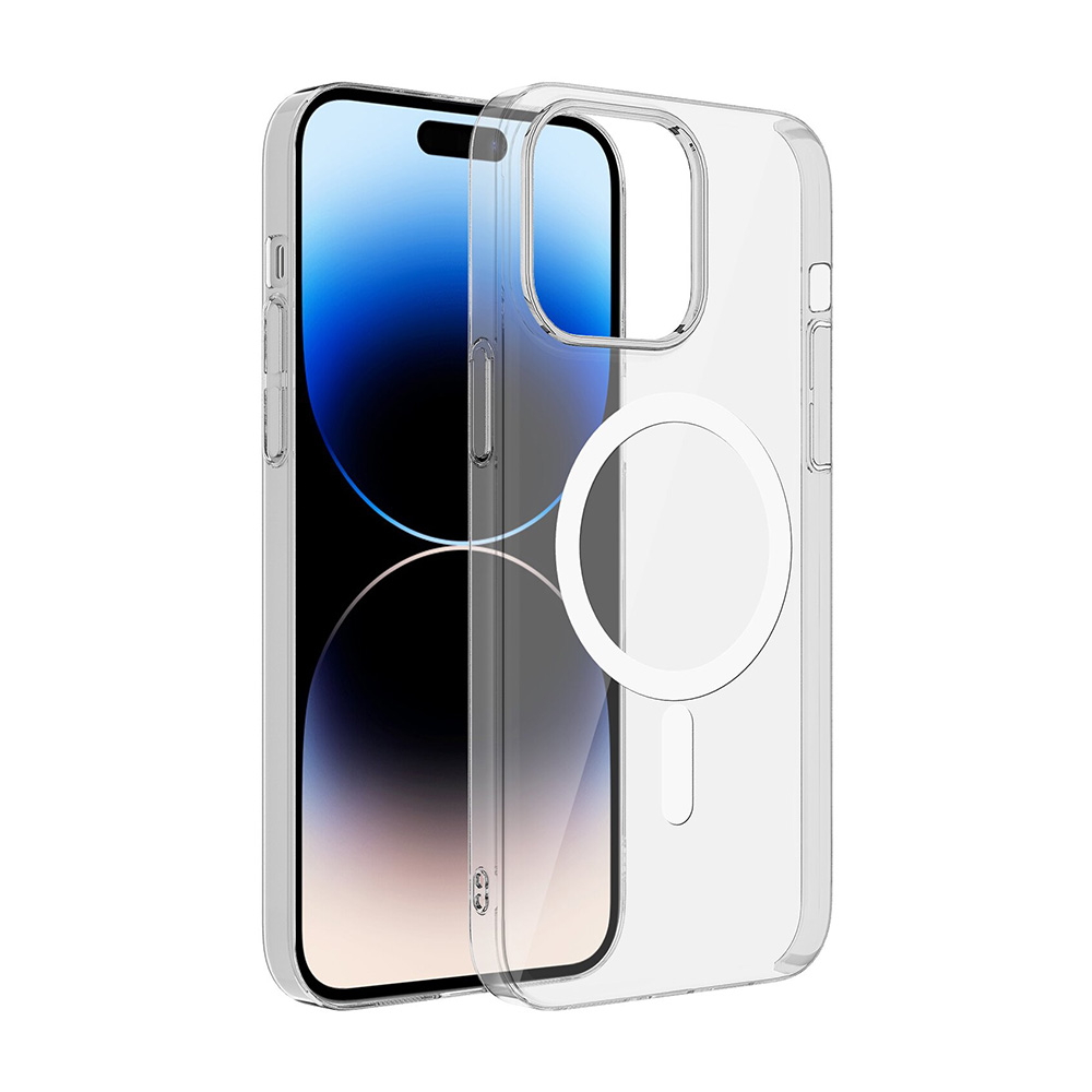Apple iPhone 15 Plus Kılıf Zore M-safe Şarj Özellikli Şeffaf Tek Kamera Çerçeveli Porto Kapak - 4
