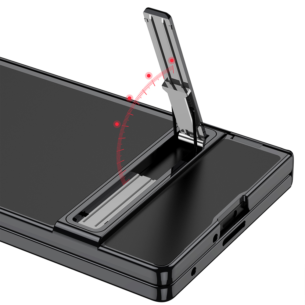 Galaxy Z Fold 7 Kılıf Kamera Korumalı Şeffaf Tasarımlı Zore Lego Standlı Kapak - 7