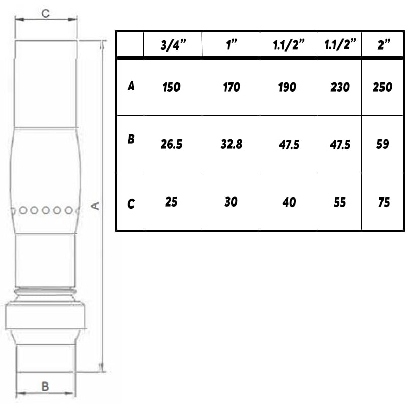 Köpük Nozul Havuz Fıskiyesi 30-10E