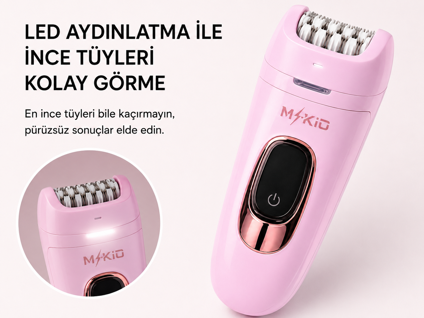 MKİO epilatör şarjlı ve kablosuz kullanım