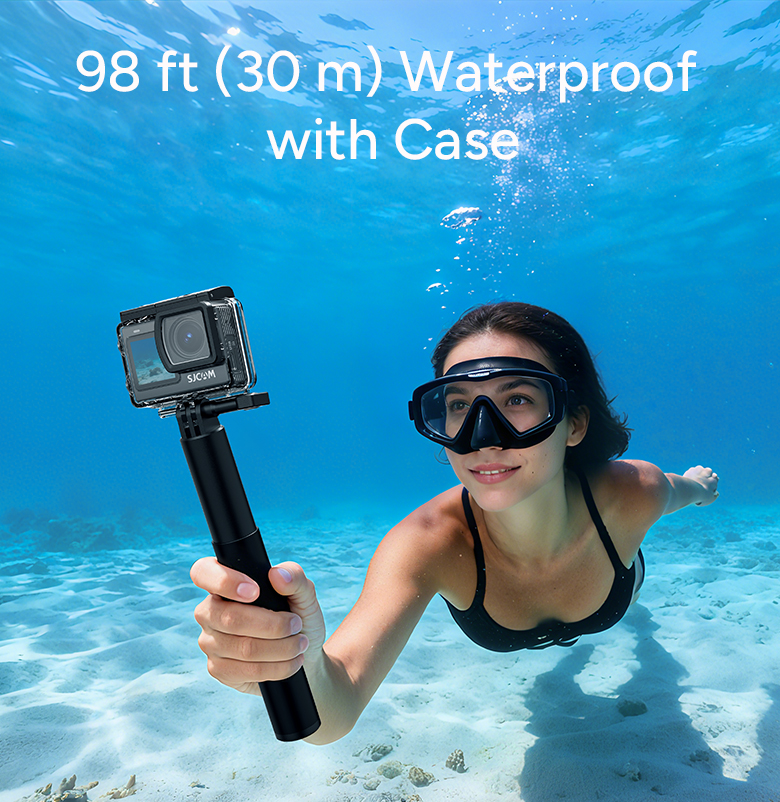 SJCAM SJ6 Ultra su geçirmez kılıf ile 30 metre su altı kullanımı