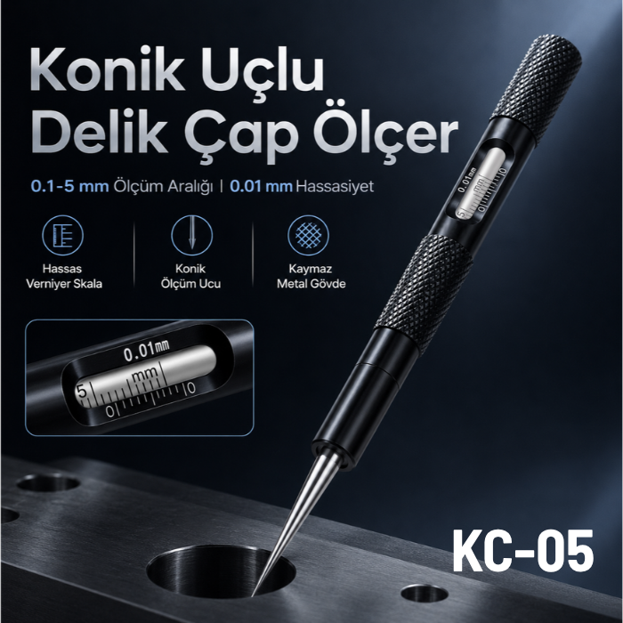 KC-05 konik uçlu delik çap ölçerin genel özellikleri