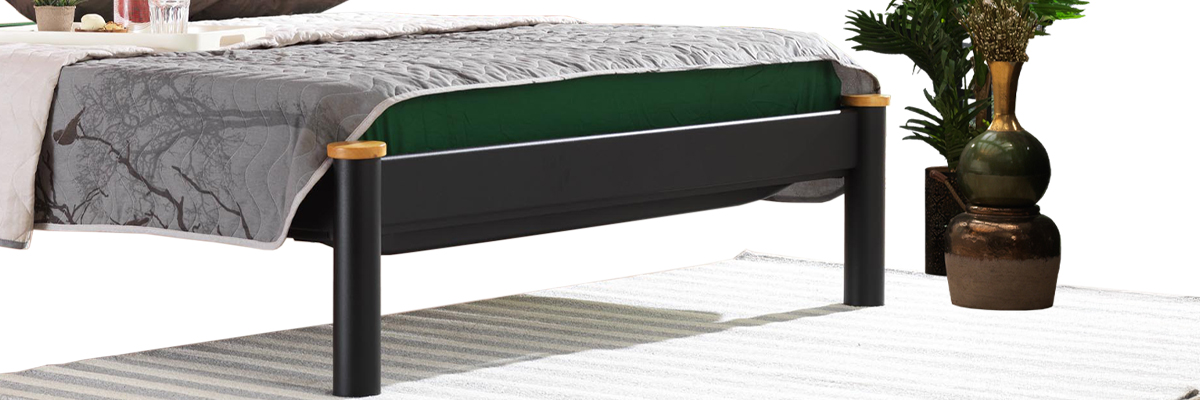 Kappis-S Çift Kişilik Ferforje Metal Karyola-Siyah