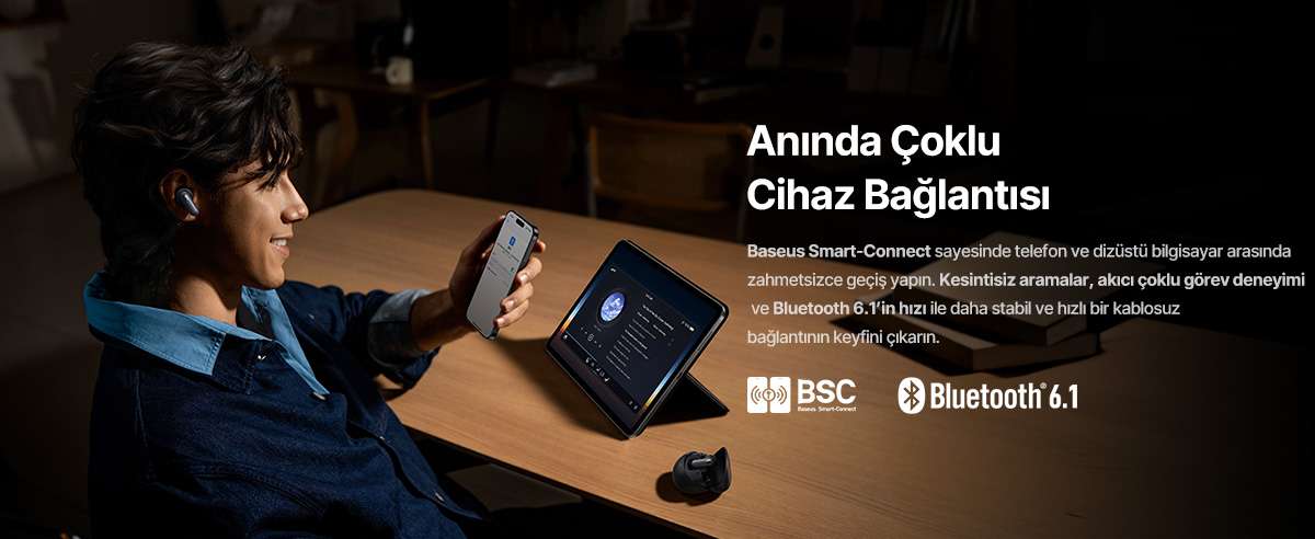 Baseus Inspire XP1 çoklu cihaz bağlantısı ve Bluetooth