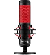 HyperX QuadCast - USB kondansatör mikrofonu, titreşim önleyici şok desteği, dört model ...
