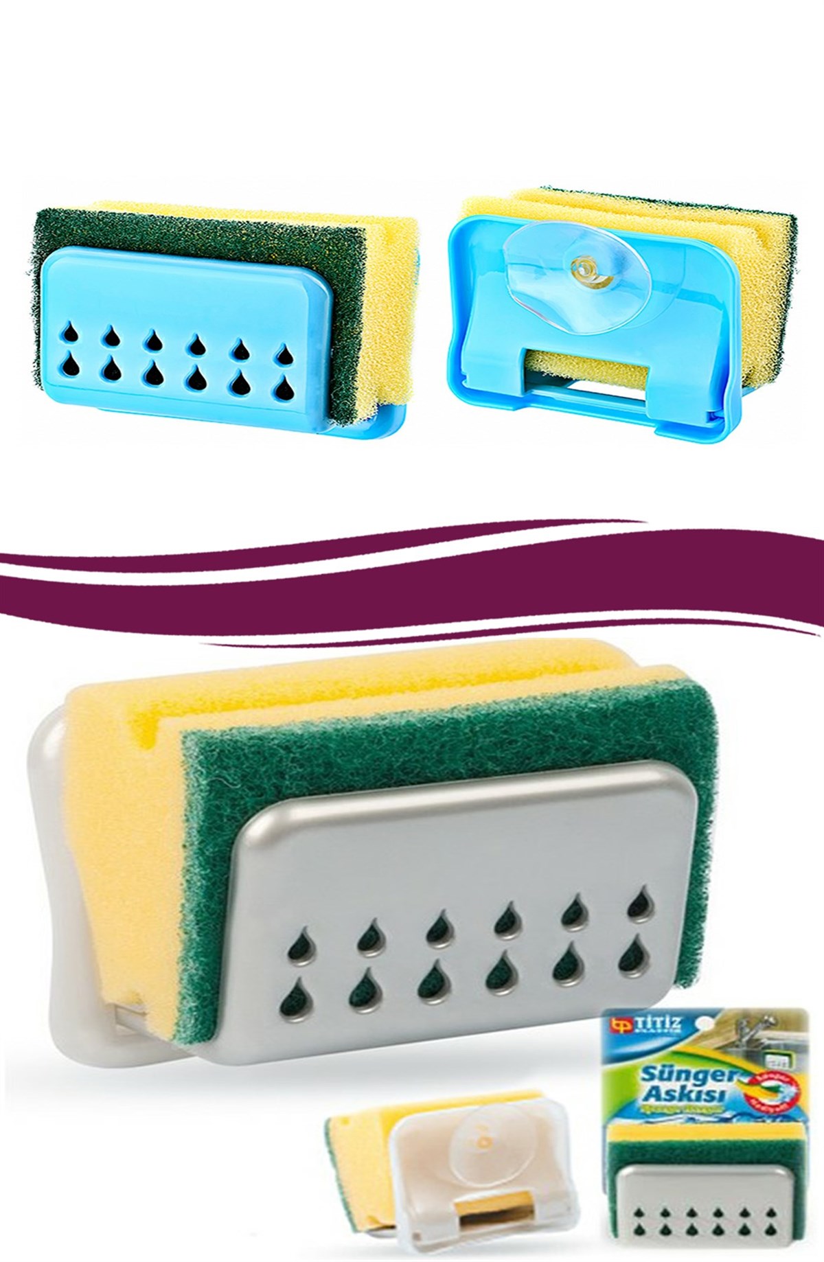 ANKAVERSE bulaşık süngeri askısı mutfak lavabosu