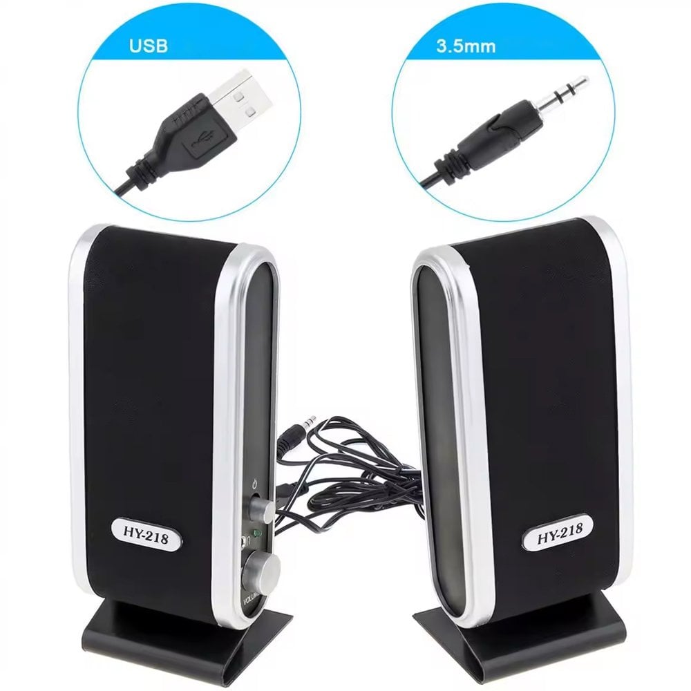 Magicvoice HY-218 Siyah 1+1 İnce Tasarım USB 2.0 Hoparlör