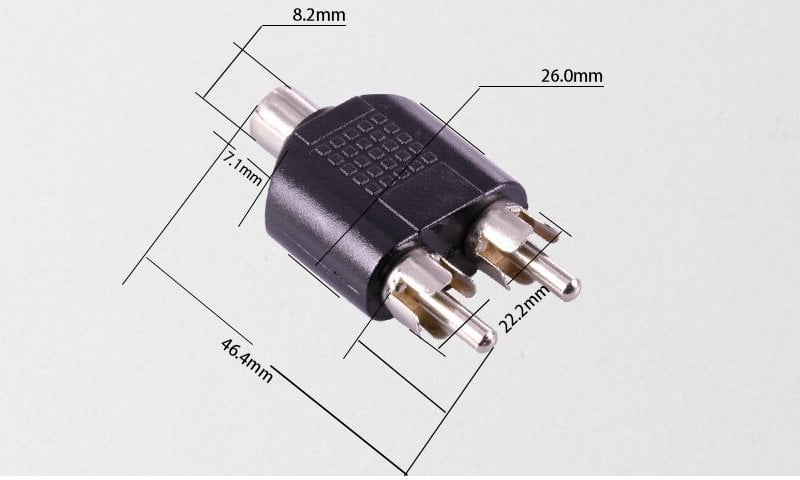 1RCA Dişi-2RCA Erkek Çevirici Jack