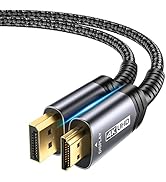 JSAUX 4K DisplayPort to HDMI Cable 3.3FT, DP to HDMI Video UHD 4K@30Hz/2K@60/1080P@120 Nylon Brai...
