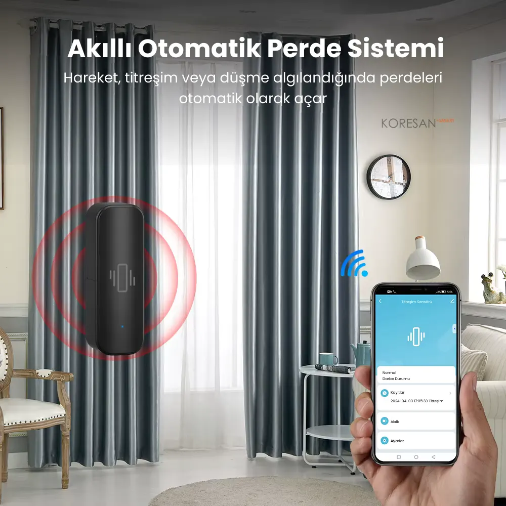 KT102 Tuya WiFi Titreşim Sensörü