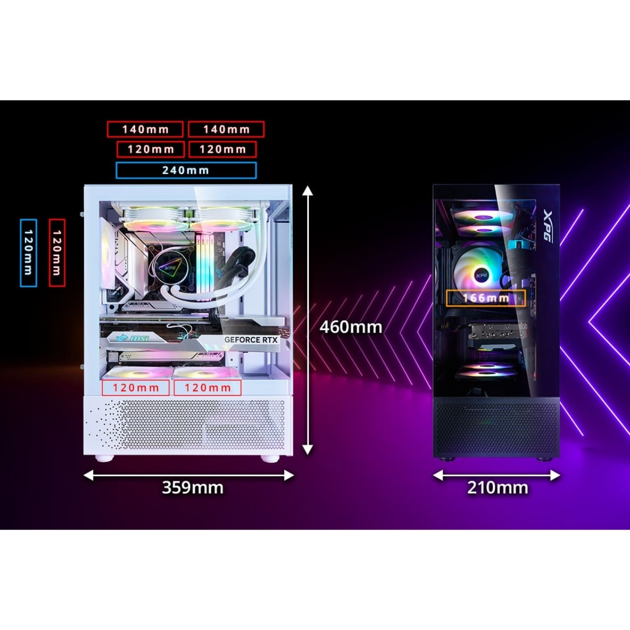 XPG InvaderX Mini Siyah 650W 80+Bronze ATX Gaming Kasa