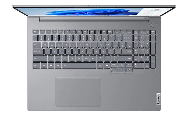 Lenovo ThinkBook 16 Gen 8 (Intel) dizüstü bilgisayar, iyi yerleştirilmiş tuşlara ve dokunmatik yüzeye sahiptir.