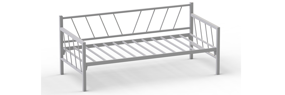 Glory Daybed Tek Kişilik Beyaz Sedir Metal Karyola